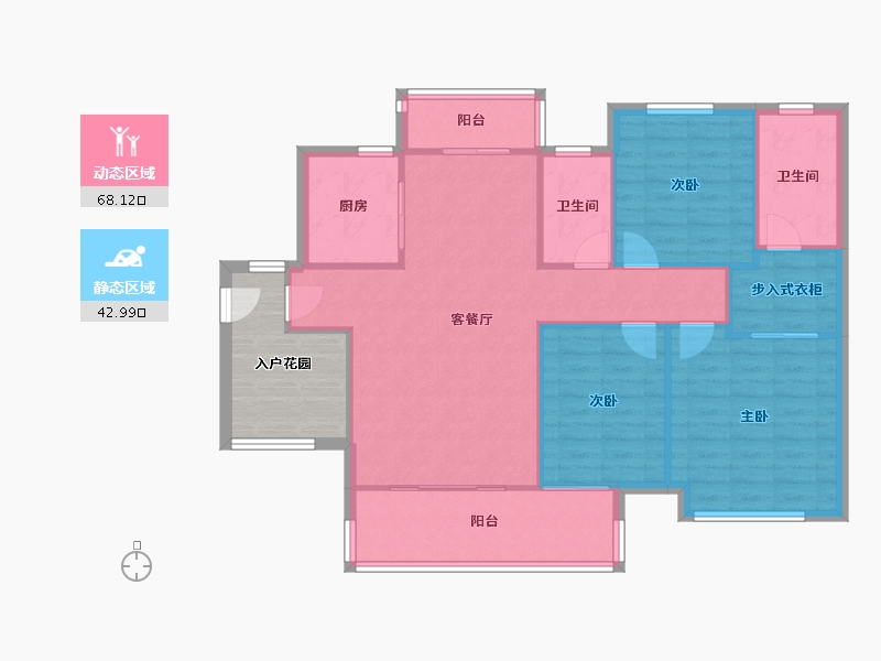 广东省-江门市-绿地公园城-94.22-户型库-动静分区