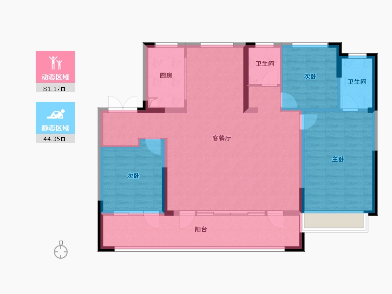 山东省-聊城市-城市玖玺·东区-114.40-户型库-动静分区