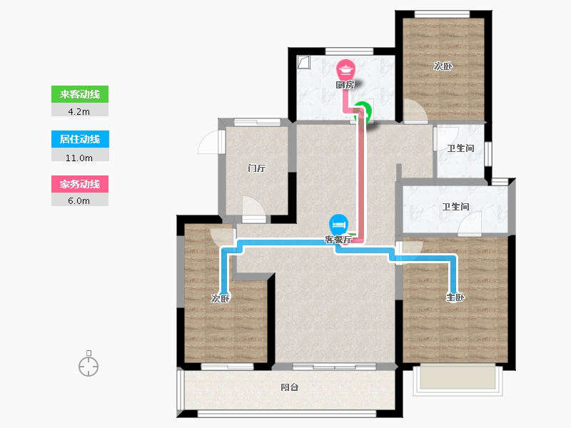 陕西省-西安市-阅璟台-99.36-户型库-动静线