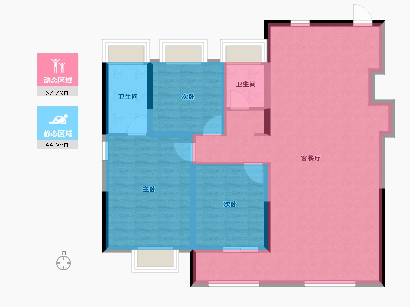 安徽省-合肥市-中交九宸-102.40-户型库-动静分区