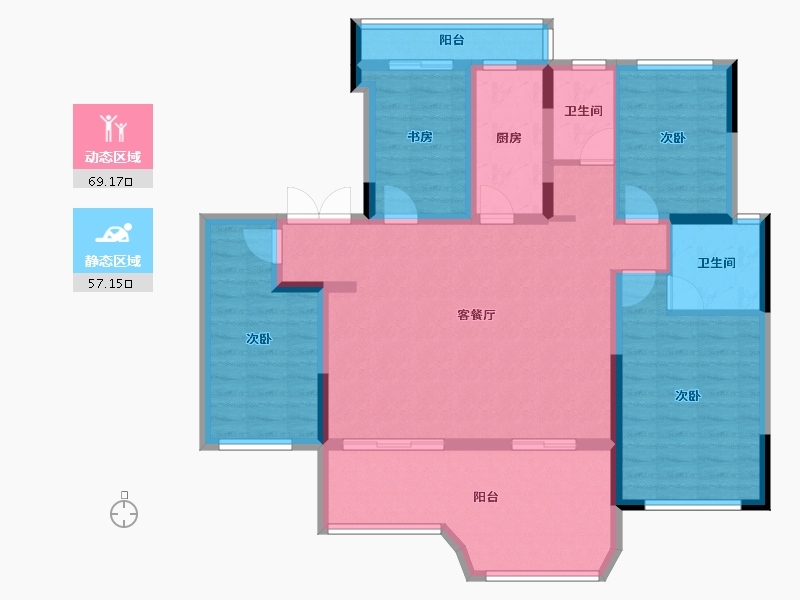 贵州省-黔南布依族苗族自治州-中铁我山康养小镇-100.00-户型库-动静分区