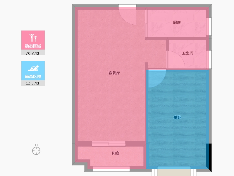 广东省-珠海市-钰海山庄-36.00-户型库-动静分区