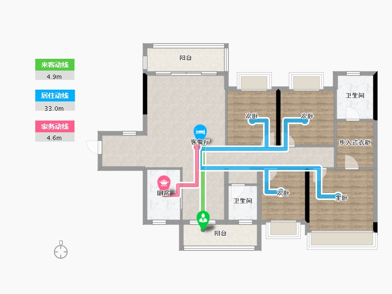 广西壮族自治区-来宾市-瑶乡印月-143.00-户型库-动静线