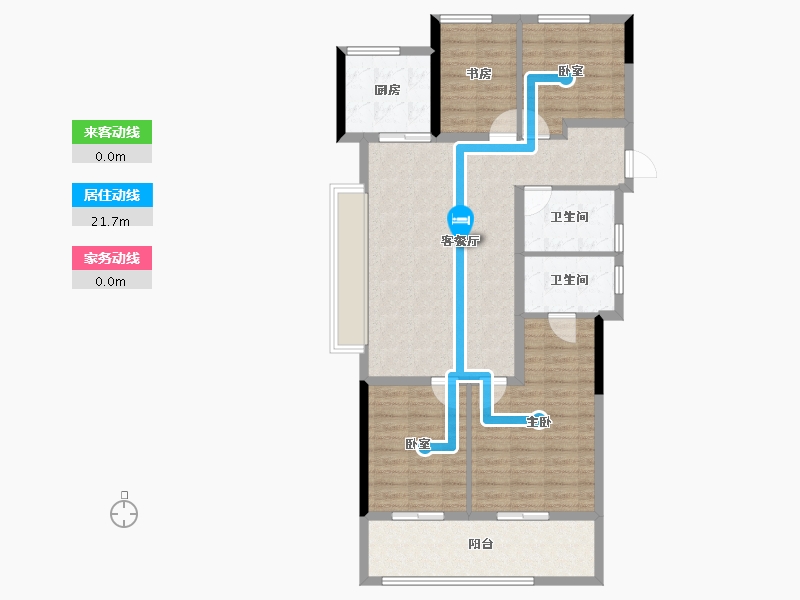 浙江省-台州市-绿城城发春和雲璟-101.76-户型库-动静线