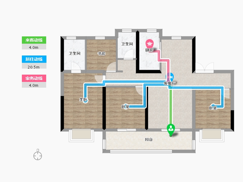 江苏省-南通市-凤鸣桃源-119.20-户型库-动静线