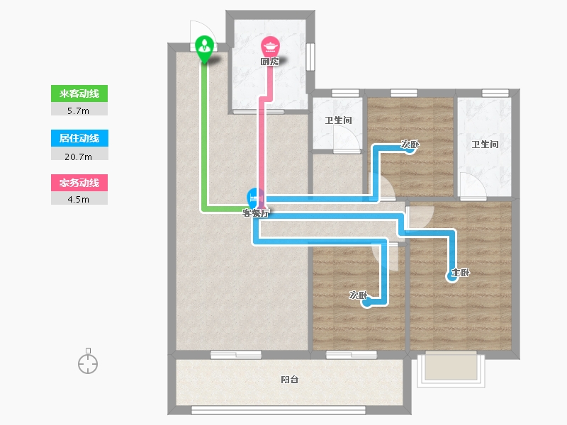 山西省-晋城市-星悦湾-98.40-户型库-动静线