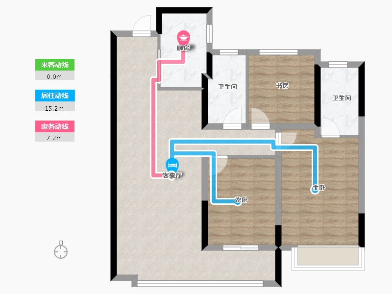 山东省-青岛市-海信·墨香居-88.99-户型库-动静线