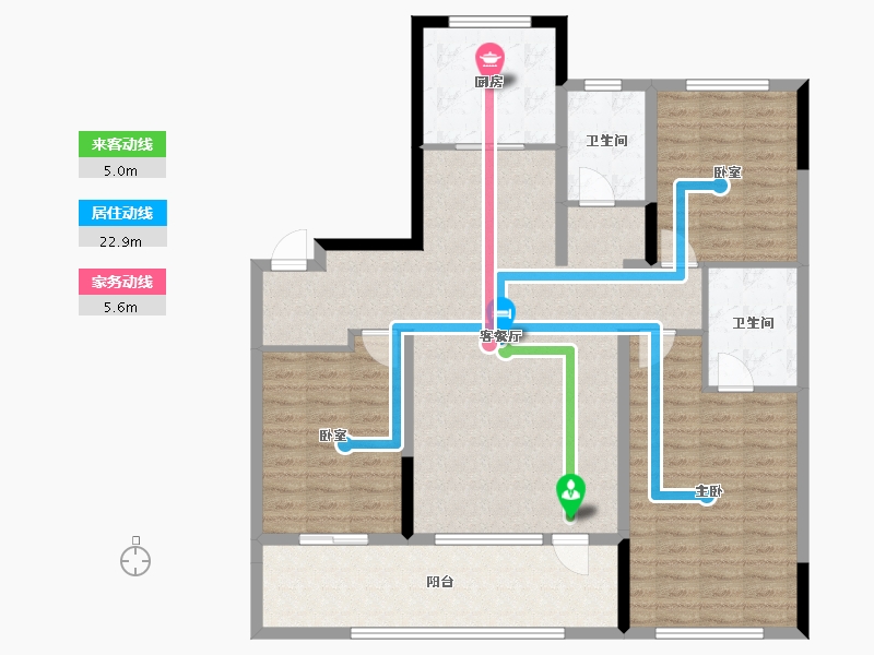 辽宁省-盘锦市-天玺东城-122.12-户型库-动静线