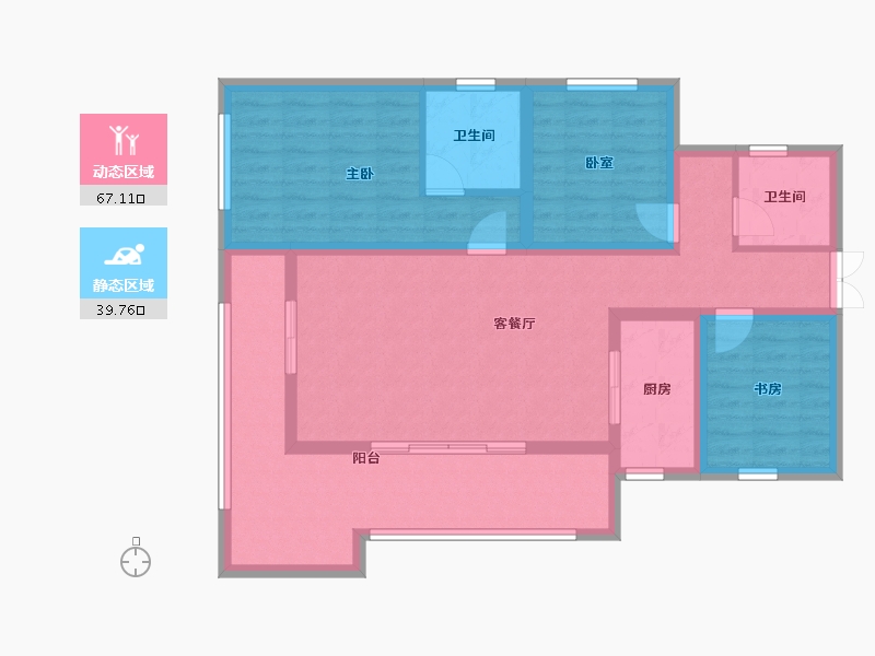 四川省-成都市-盛世天玺-94.71-户型库-动静分区