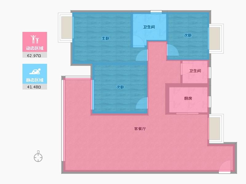 江西省-吉安市-成功郡-92.70-户型库-动静分区