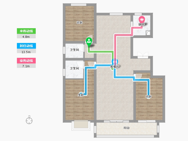 河北省-保定市-竞秀金茂悦-115.20-户型库-动静线