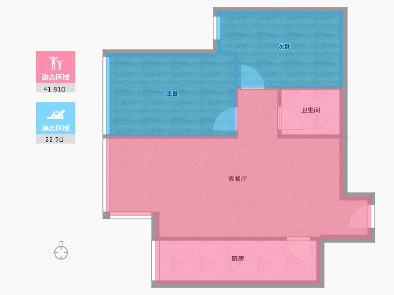 北京-北京市-国美第一城-2号院-71.73-户型库-动静分区