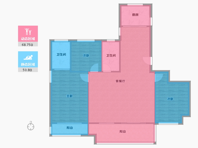 河南省-开封市-永威梅隆郡-106.80-户型库-动静分区