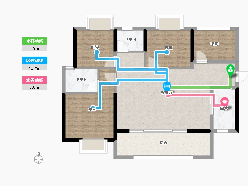 广东省-惠州市-百汇御园-92.31-户型库-动静线