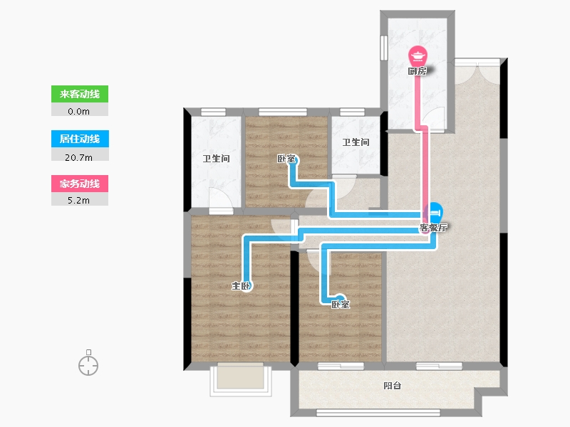 陕西省-汉中市-怡境泊居-91.62-户型库-动静线