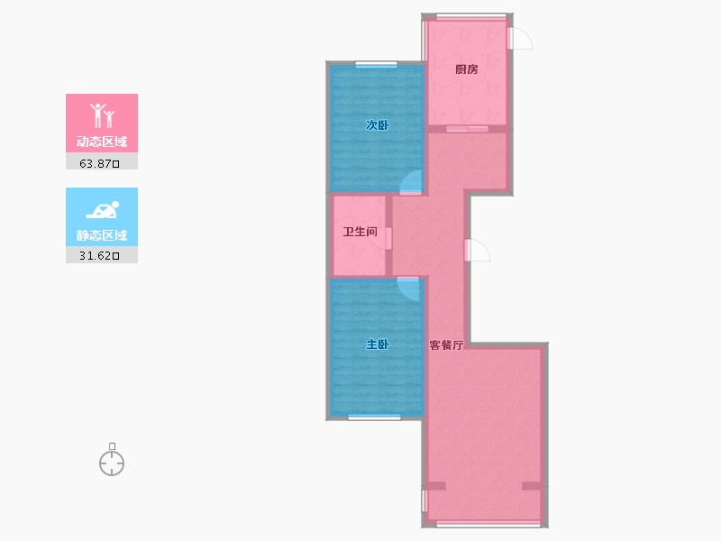 山西省-朔州市-亿园-84.00-户型库-动静分区