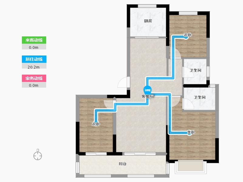 河北省-邯郸市-祥润如意学府-94.61-户型库-动静线