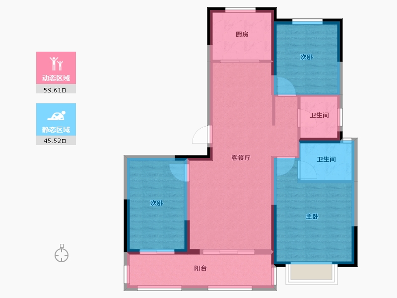 河北省-邯郸市-祥润如意学府-94.61-户型库-动静分区