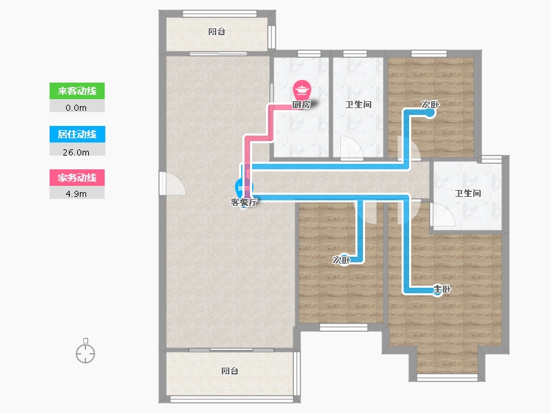 河南省-信阳市-兰庭湾御晶-94.40-户型库-动静线