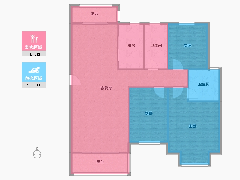 河南省-信阳市-兰庭湾御晶-94.40-户型库-动静分区