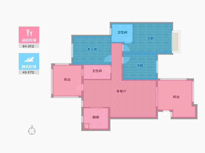 湖北省-武汉市-光谷坐标城-A区-109.00-户型库-动静分区