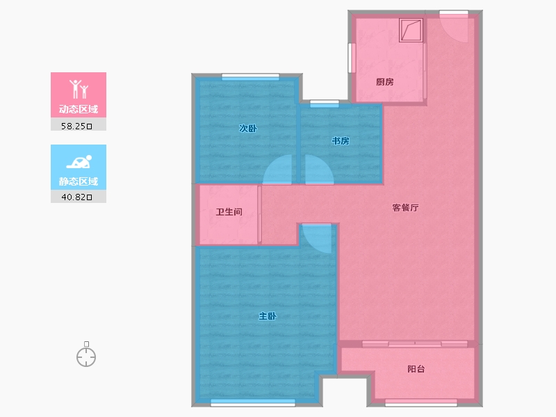 河南省-郑州市-云尚城-90.40-户型库-动静分区