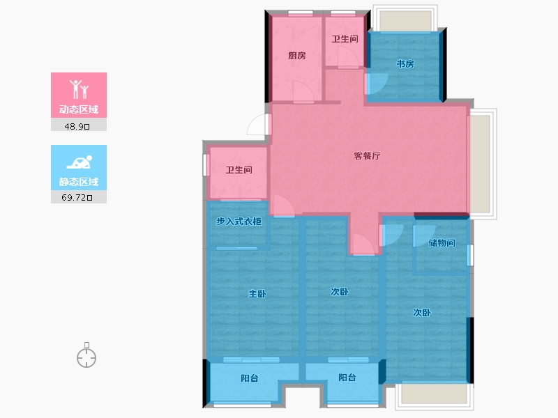 浙江省-丽水市-安欣小区-112.00-户型库-动静分区