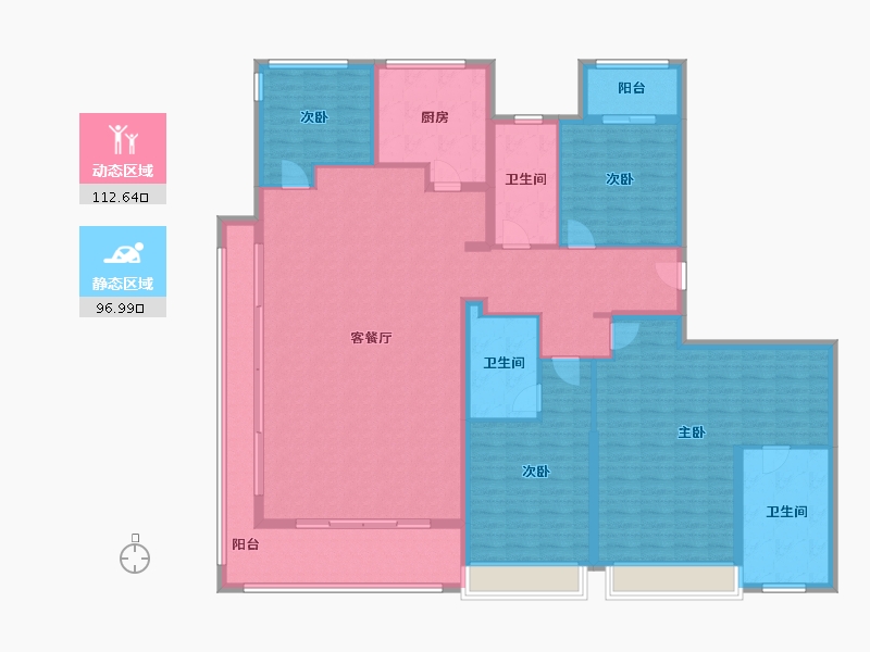 浙江省-杭州市-杭珹未来中心-215.40-户型库-动静分区