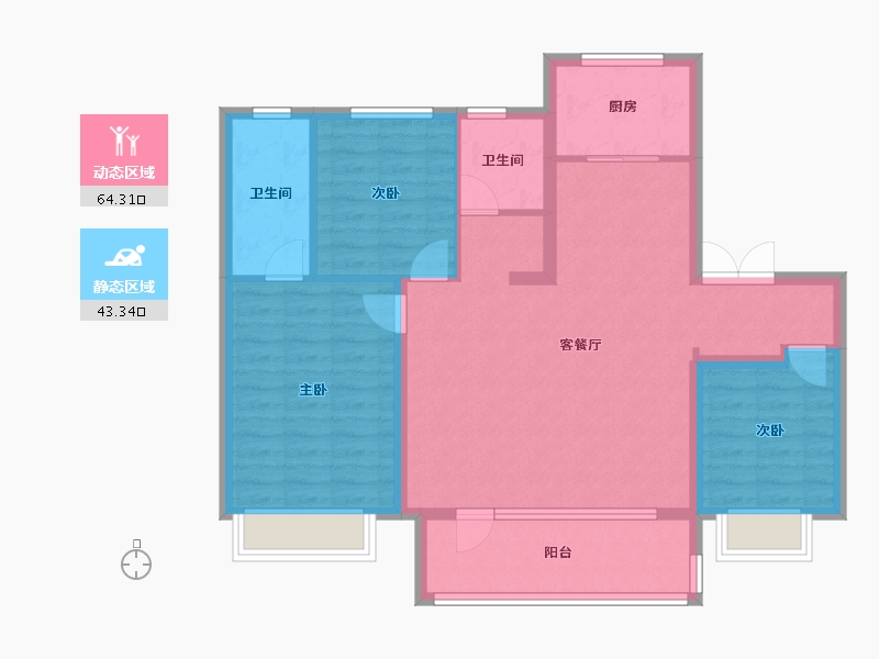 山东省-济南市-国誉商品-101.67-户型库-动静分区