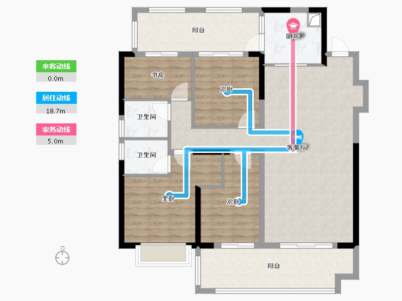 湖北省-宜昌市-长乐星辰小区-113.52-户型库-动静线