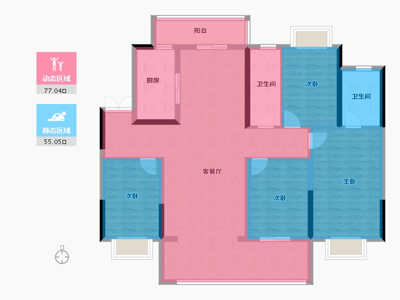 江西省-吉安市-聚福·文峰壹品-118.40-户型库-动静分区