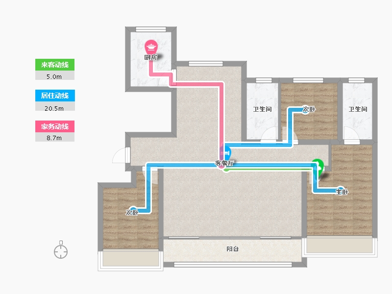 山东省-滨州市-颐和书院-102.46-户型库-动静线