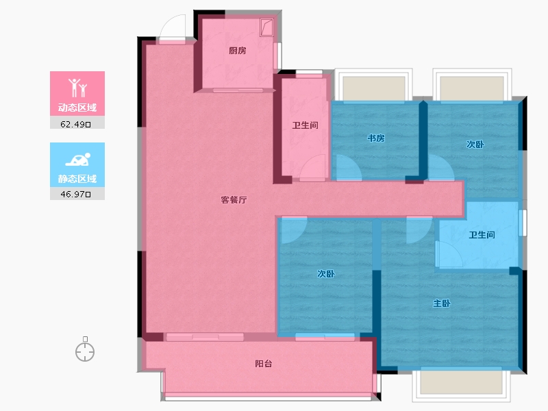 湖北省-十堰市-福山玺樾-98.22-户型库-动静分区