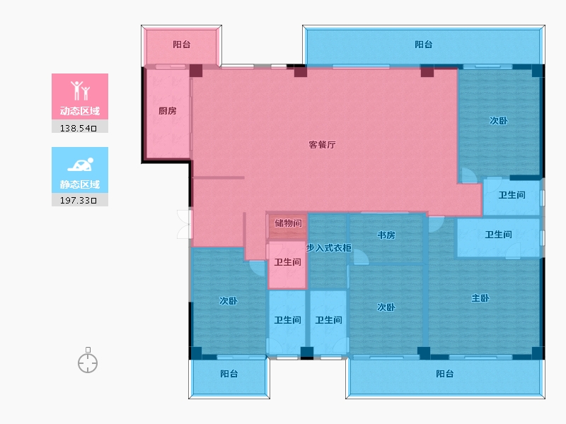 西藏自治区-拉萨市-金域-311.38-户型库-动静分区