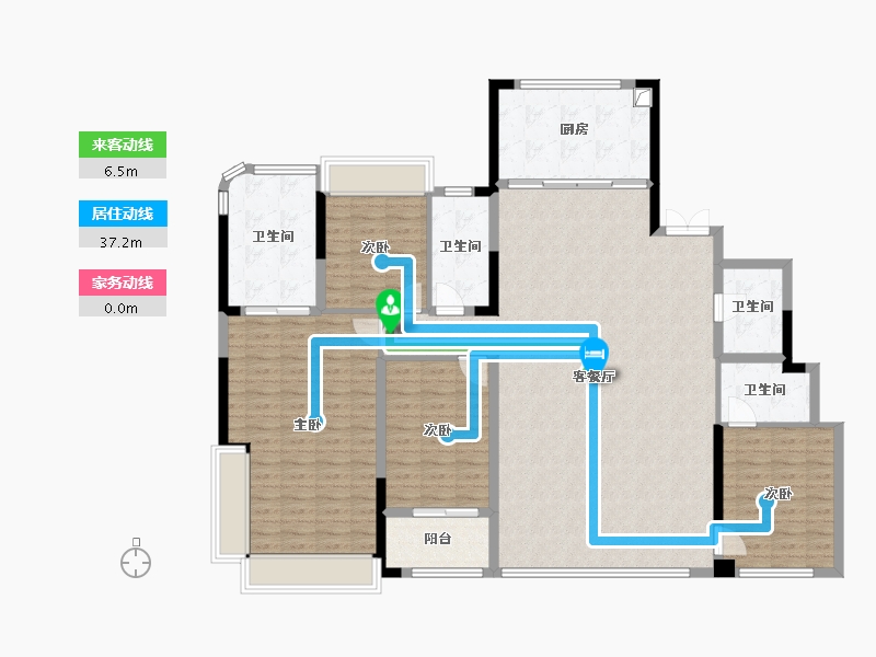 安徽省-合肥市-招商玺-160.03-户型库-动静线