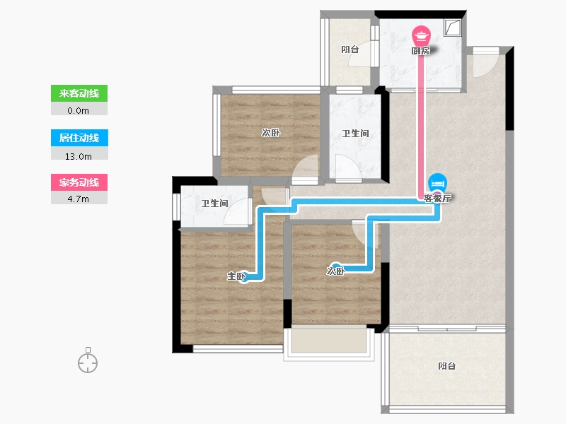 湖北省-恩施土家族苗族自治州-旭航·和樾府-78.71-户型库-动静线