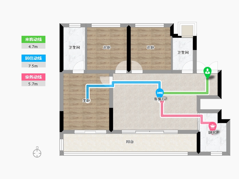 四川省-成都市-天府西湖云著-81.85-户型库-动静线