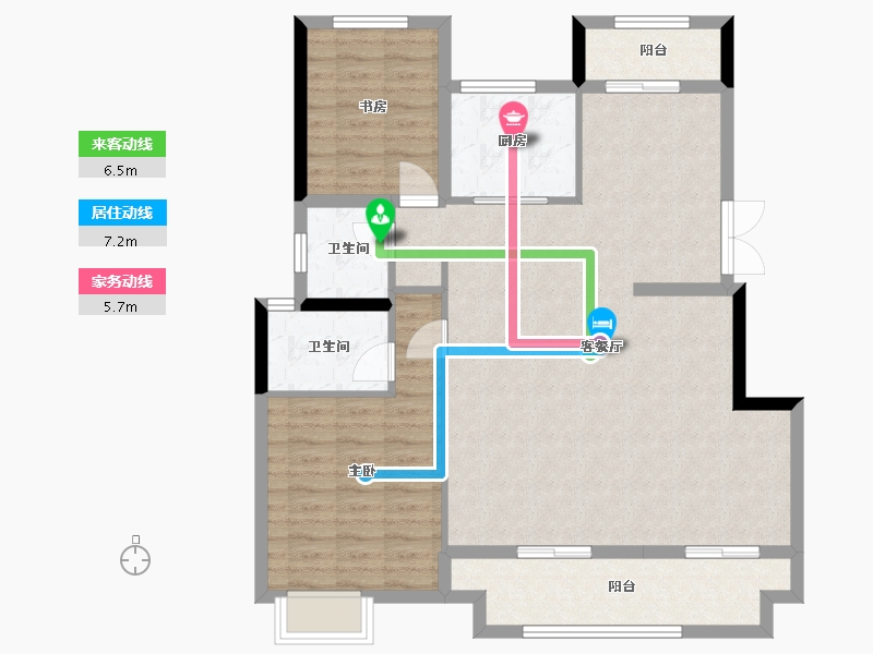 浙江省-嘉兴市-阳光城翡丽海岸-101.80-户型库-动静线