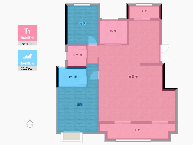 浙江省-嘉兴市-阳光城翡丽海岸-101.80-户型库-动静分区