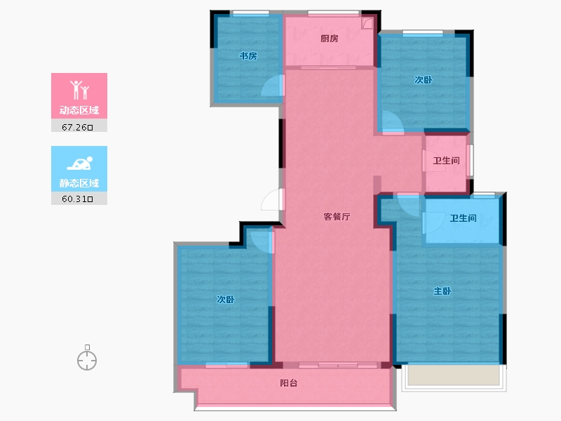 安徽省-滁州市-银康健康城栖园-114.16-户型库-动静分区