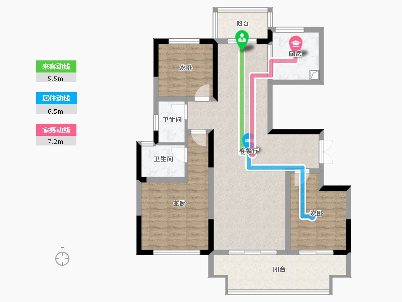 河南省-周口市-建业城4期定江山-101.60-户型库-动静线