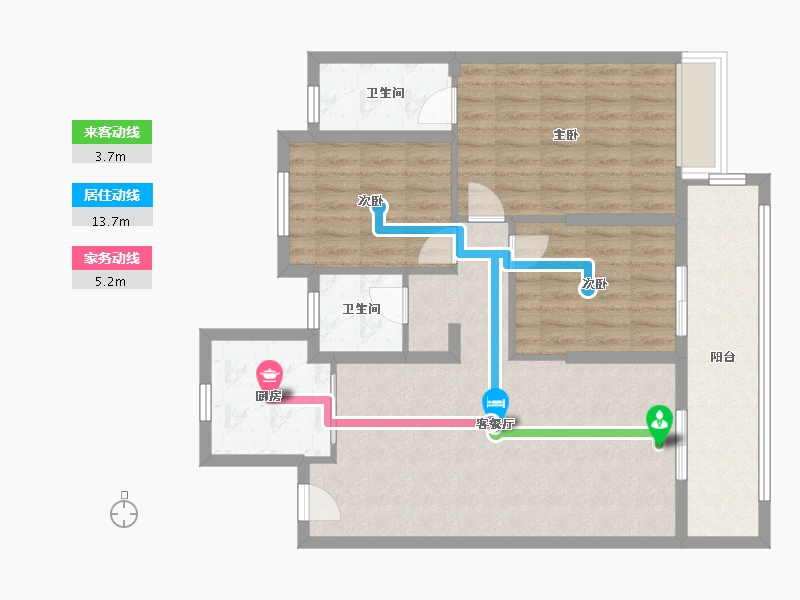 湖北省-襄阳市-枣阳信达中央公园-102.90-户型库-动静线