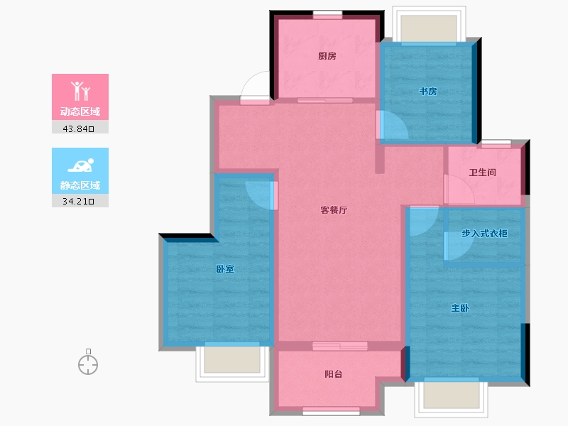 安徽省-芜湖市-融创金地童话森林-82.20-户型库-动静分区