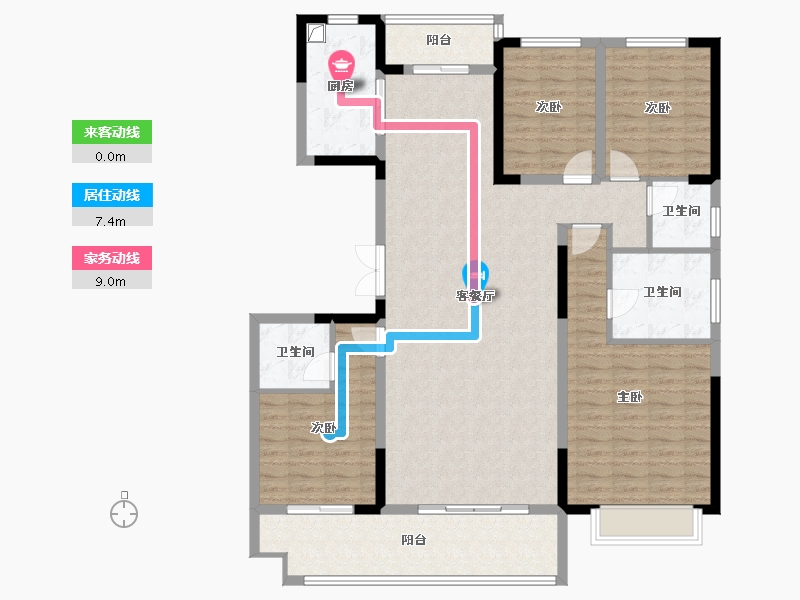 河南省-济源市-金悦府营销中心-140.00-户型库-动静线