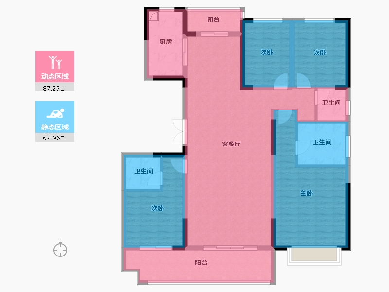 河南省-济源市-金悦府营销中心-140.00-户型库-动静分区