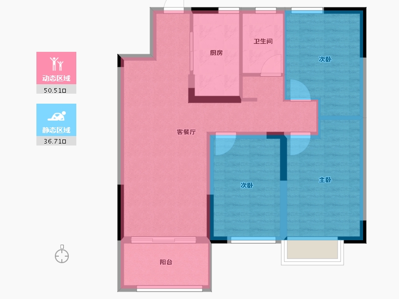 河南省-南阳市-正商书香华府-77.68-户型库-动静分区