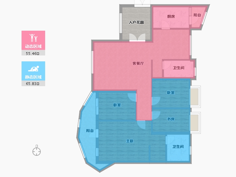 广东省-深圳市-阳光带海滨城-二期-116.41-户型库-动静分区