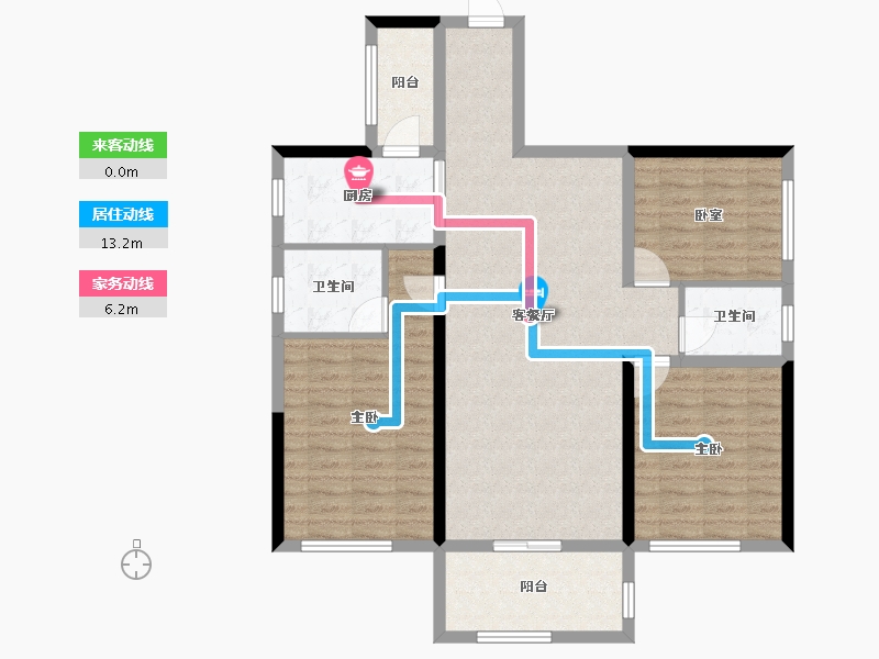 广西壮族自治区-贵港市-盛世悦城-135.00-户型库-动静线