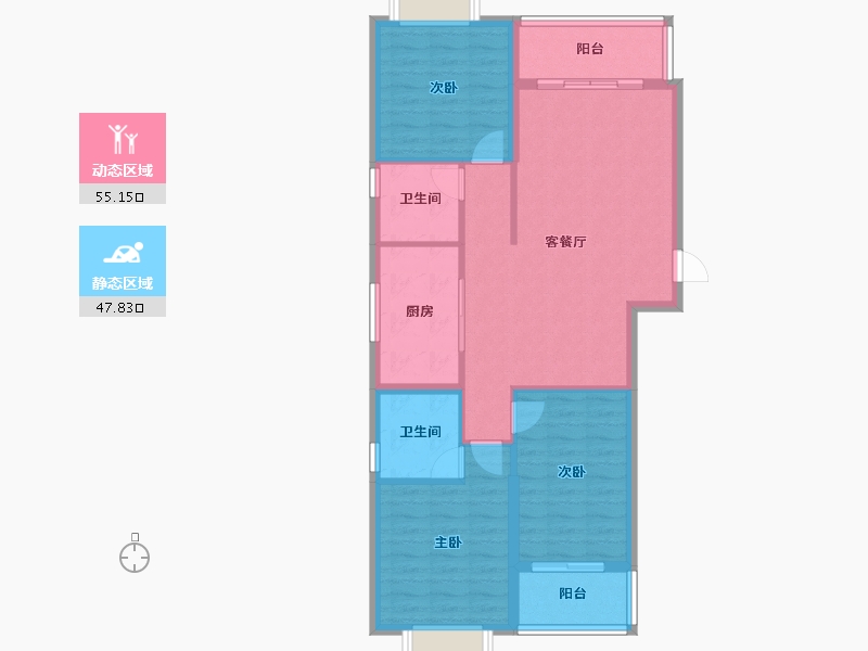 安徽省-铜陵市-德森广场-93.38-户型库-动静分区