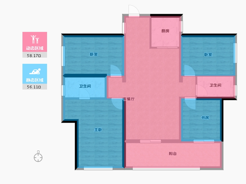 广西壮族自治区-南宁市-中交公园学府-101.99-户型库-动静分区